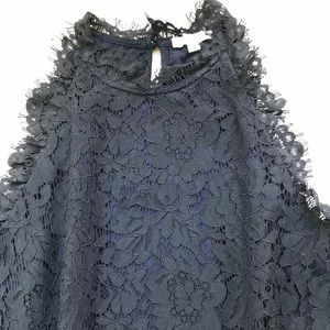Olivia Grey black lace top